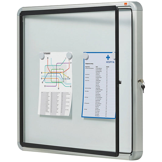 Nobo Premium Plus Outdoor Magnetic Lockable Notice Board, 6xA4, W708xH667xD43mm Easy2Order : NB06404