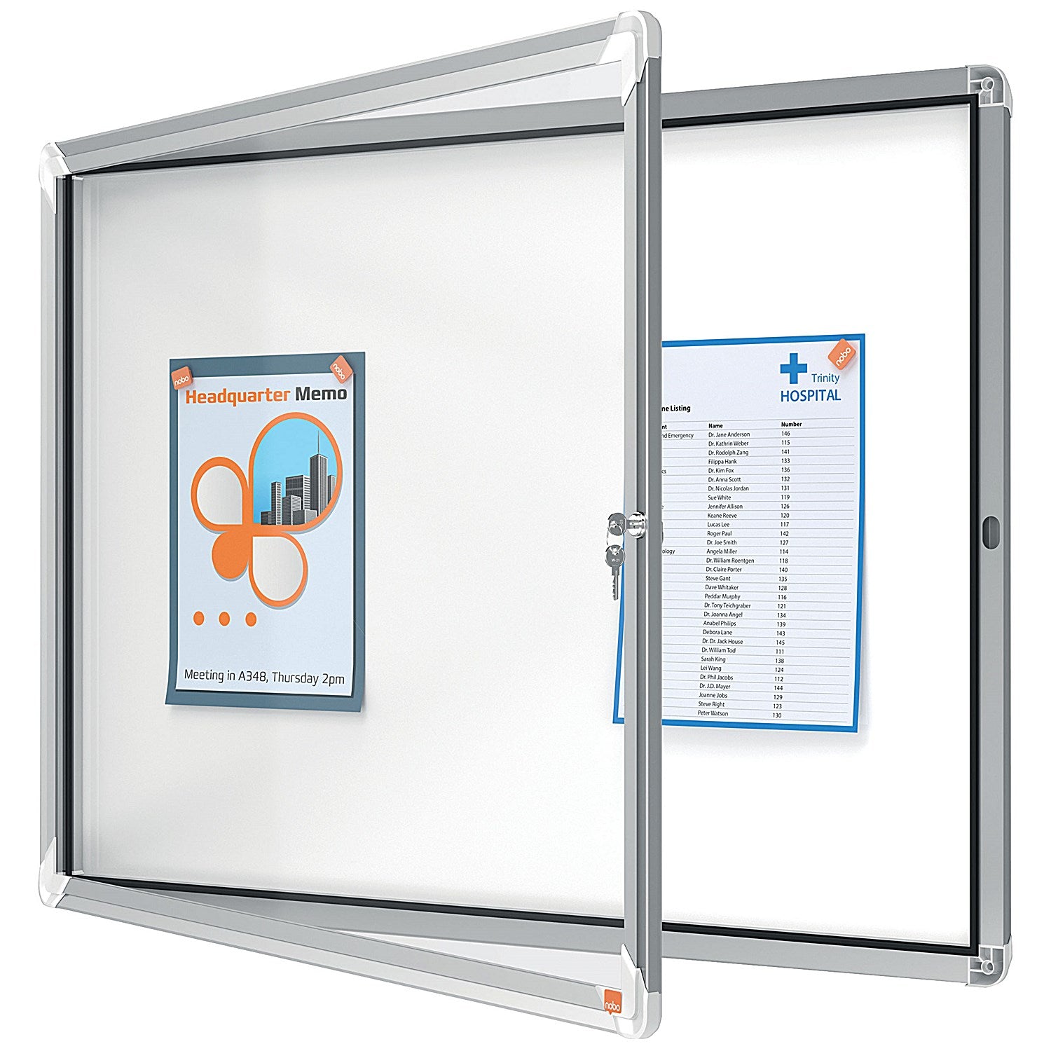 Nobo Premium Plus Outdoor Magnetic Lockable Notice Board, 8xA4, W923xH667xD43mm Easy2Order : NB06405