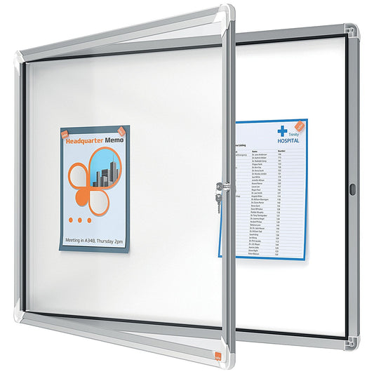 Nobo Premium Plus Outdoor Magnetic Lockable Notice Board, 8xA4, W923xH667xD43mm Easy2Order : NB06405