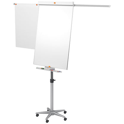 Nobo Piranha Mobile Flipchart and Drywipe Easel Blue/Silver