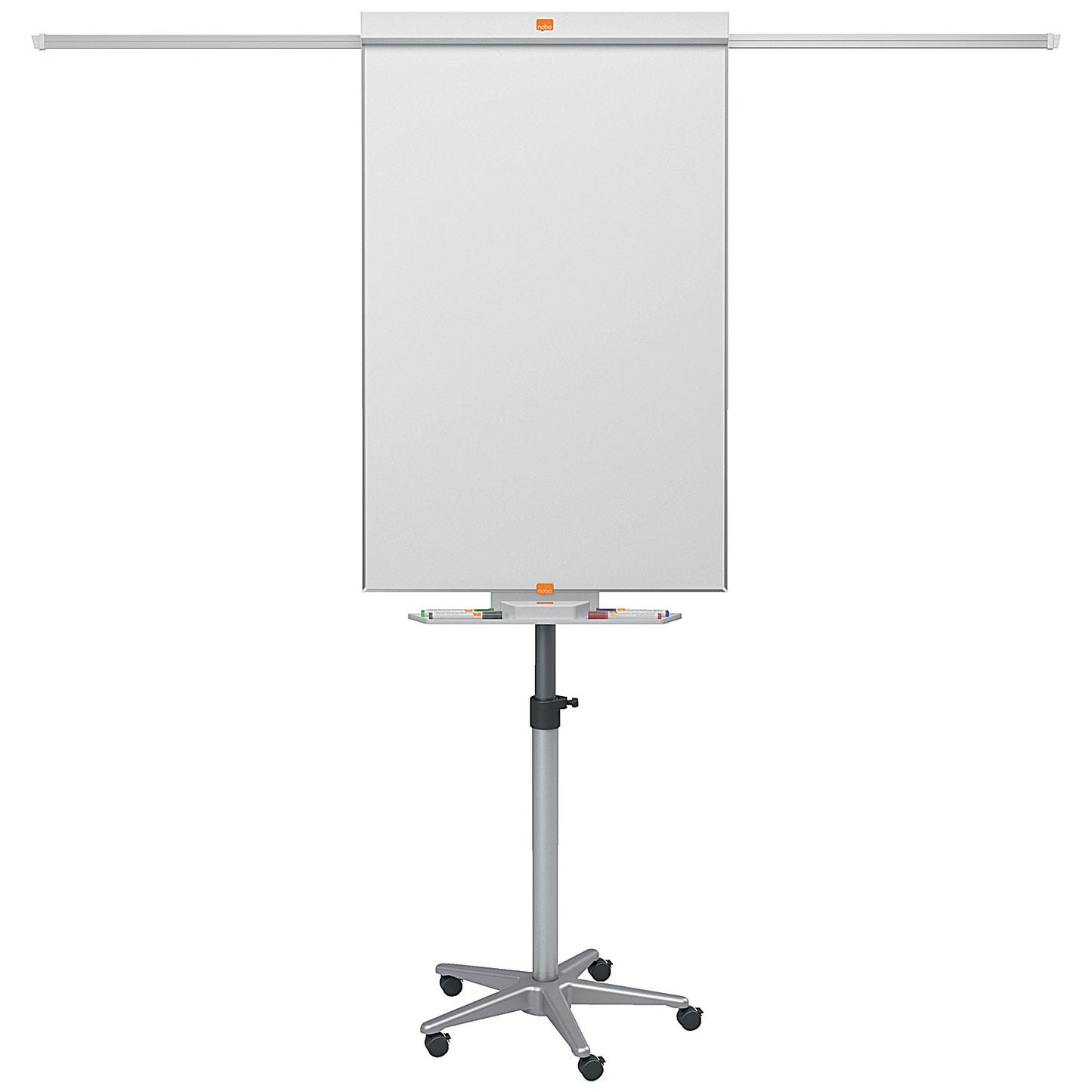 Nobo Piranha Mobile Flipchart and Drywipe Easel Blue/Silver