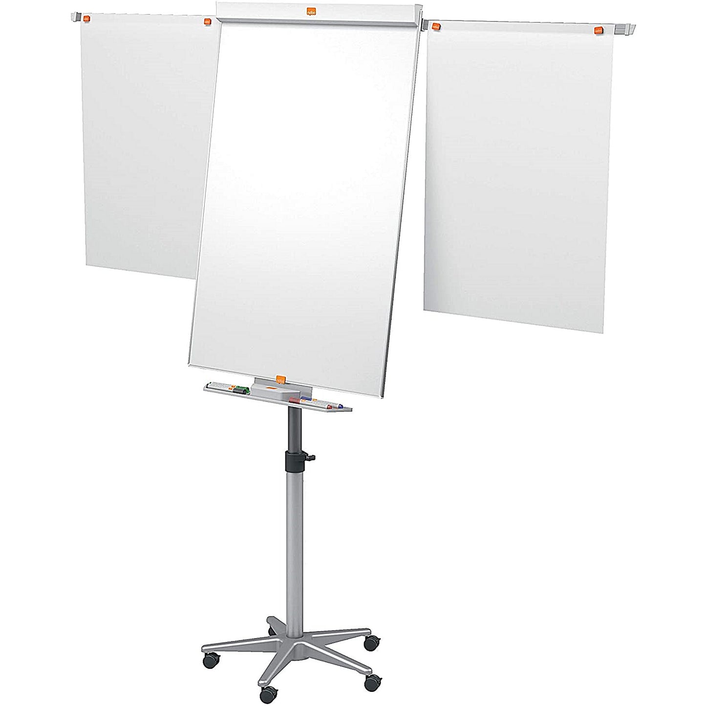 Nobo Piranha Mobile Flipchart and Drywipe Easel Blue/Silver