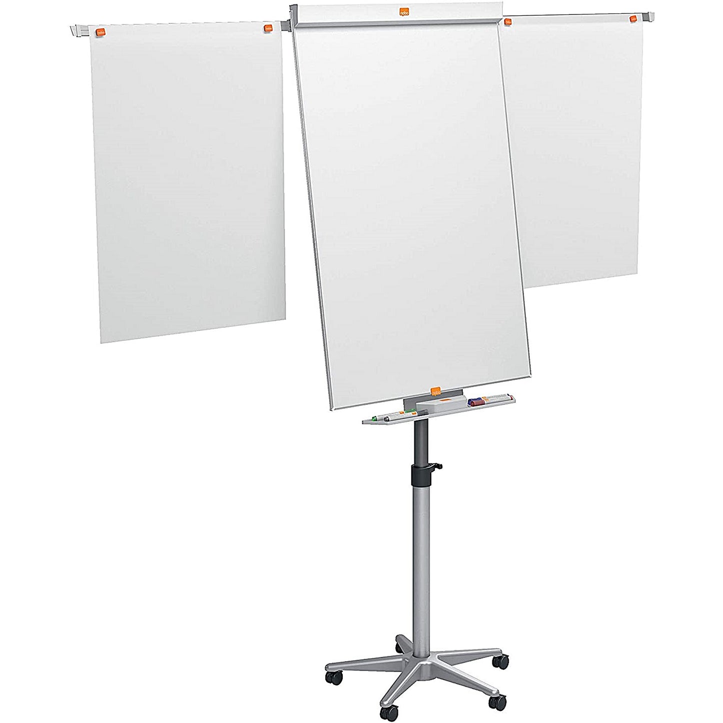 Nobo Piranha Mobile Flipchart and Drywipe Easel Blue/Silver