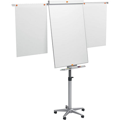 Nobo Piranha Mobile Flipchart and Drywipe Easel Blue/Silver