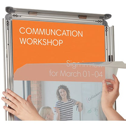 Nobo Premium Plus Poster Frame Sign Holder with Snap Frame, A0, Silver