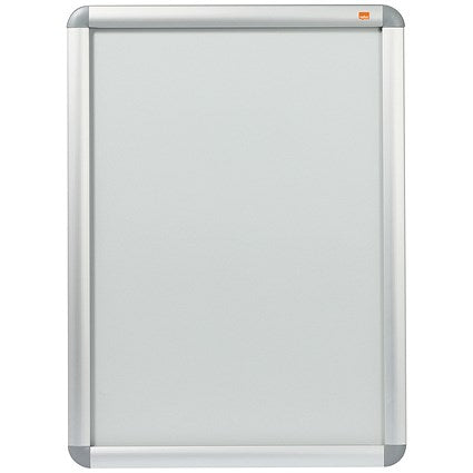 Nobo Premium Plus Poster Frame Sign Holder with Snap Frame, A2, Silver