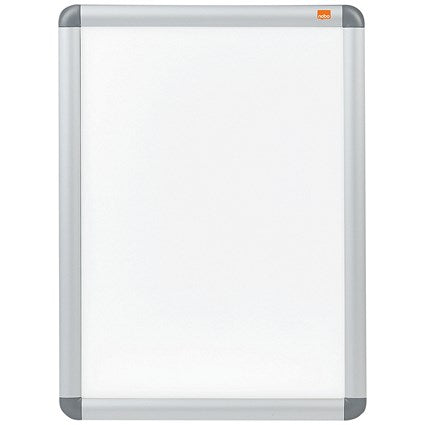 Nobo Moulded Aluminium Front-Opening Snap Frame, A3, Silver