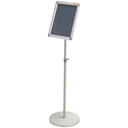 Nobo Premium Plus Poster Frame Sign Holder Display Stand with Snap Frame, A4, Silver