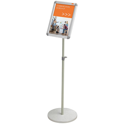 Nobo Premium Plus Poster Frame Sign Holder Display Stand with Snap Frame, A4, Silver