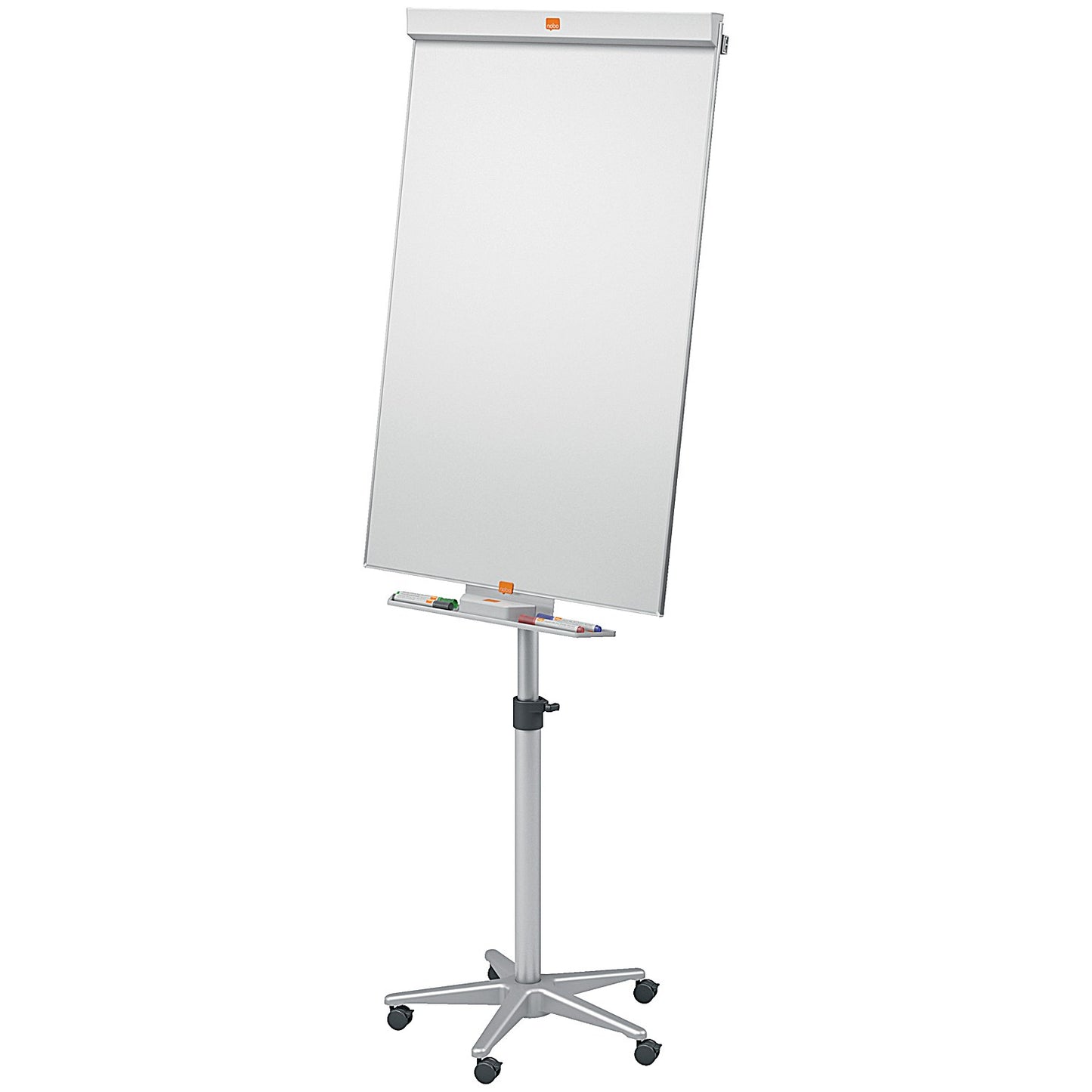 Nobo Classic Nano Clean Mobile Easel, Drywipe, Magnetic, Height-adjustable, W690xH1900mm