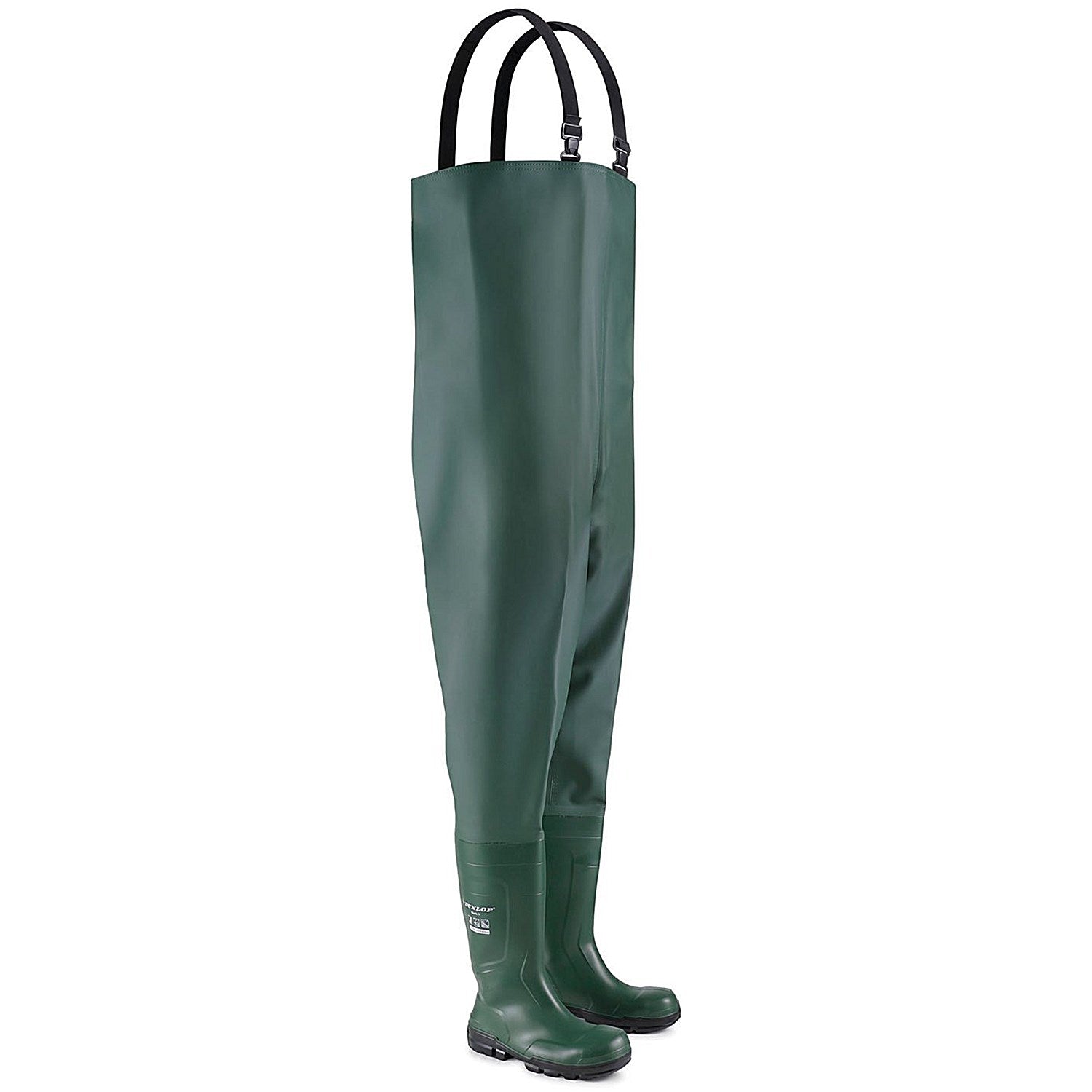 Dunlop Work-It Full Safety Chest Waders, Green, 10 Easy2Order : NB2KLCW10
