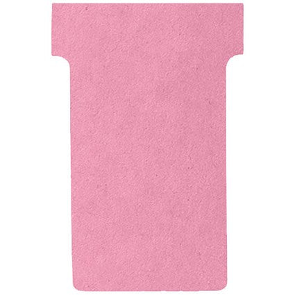 Nobo T-Cards 160gsm Tab Top 15mm W60x Bottom W48.5x Full H85mm Size 2 Pink Ref 2002008 [Pack 100]