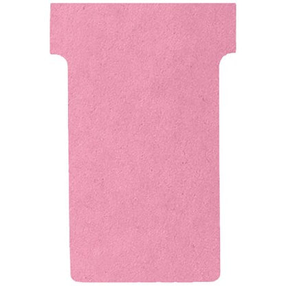 Nobo T-Cards 160gsm Tab Top 15mm W60x Bottom W48.5x Full H85mm Size 2 Pink Ref 2002008 [Pack 100]