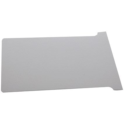 Nobo T-Cards 160gsm Tab Top 15mm W124x Bottom W112x Full H180mm Size 4 White Ref 2004002 [Pack 100]