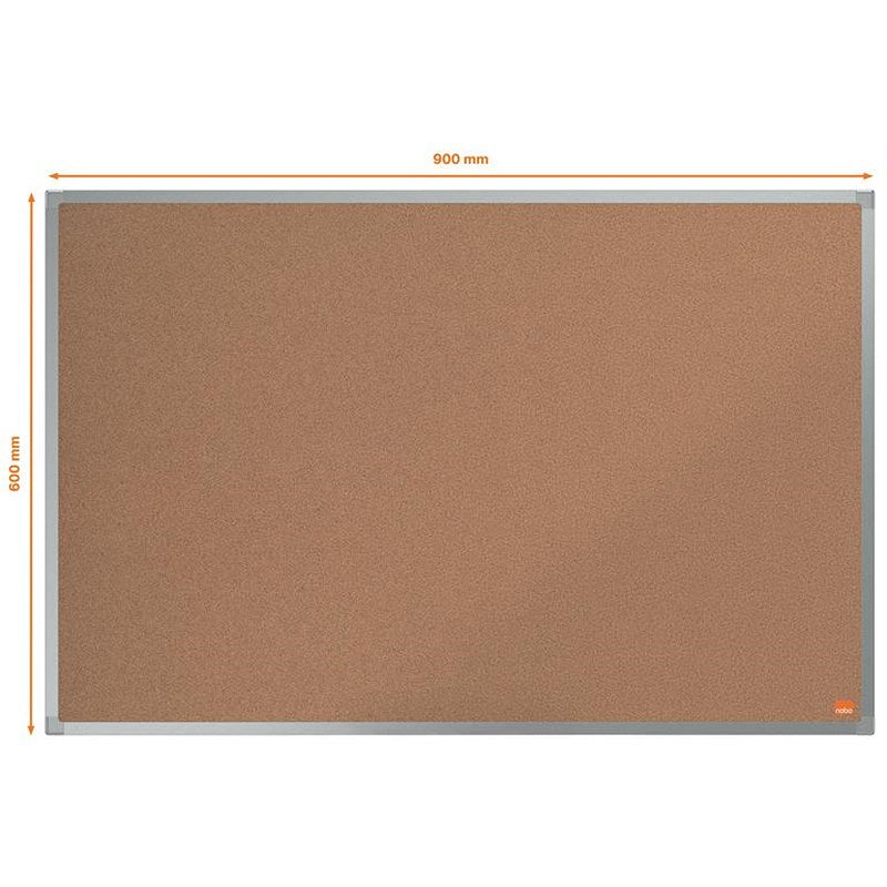 Nobo Essence Cork Notice Board, 900 x 600mm, Aluminium Frame