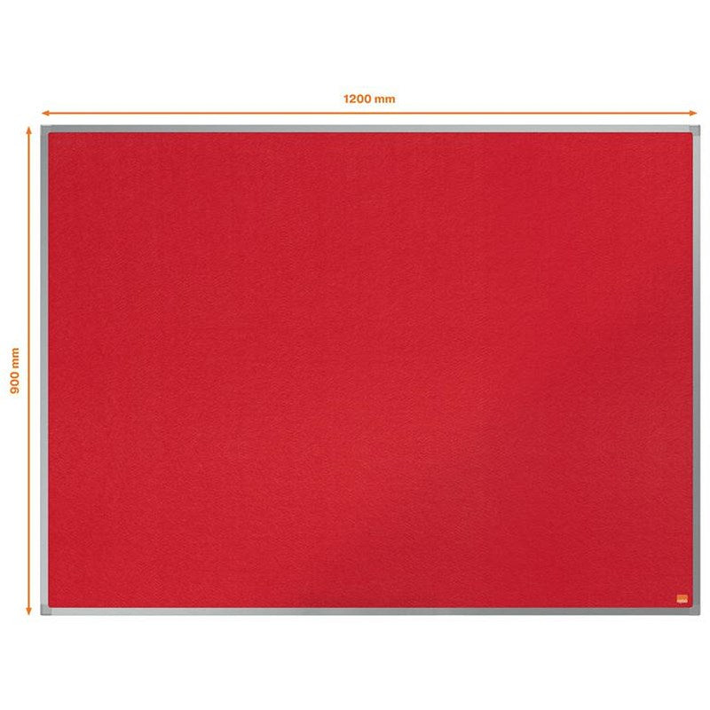 Nobo Essence Felt Notice Board, 1200x900mm, Red