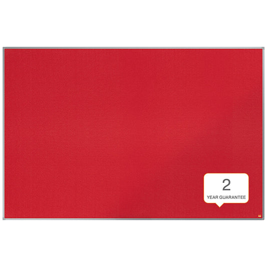 Nobo Essence Felt Notice Board, 1800x1200mm, Red