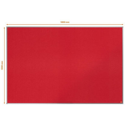 Nobo Essence Felt Notice Board, 1800x1200mm, Red