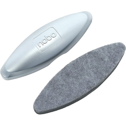 Nobo Glass Whiteboard Magnetic Eraser, Silver