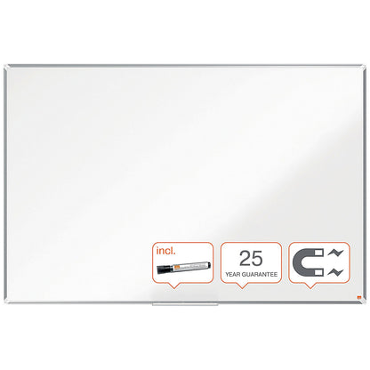 Nobo Premium Plus Enamel Magnetic Whiteboard, Aluminium Frame, 1200x900mm