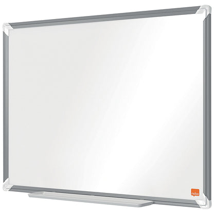 Nobo Premium Plus Steel Magnetic Whiteboard, Aluminium Frame, 1200x900mm