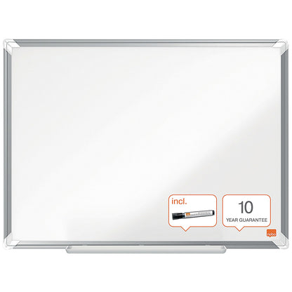 Nobo Premium Plus Melamine Whiteboard, Aluminium Frame, 1800x1200mm