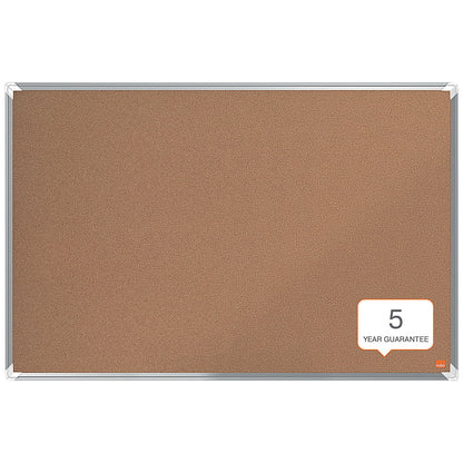 Nobo Premium Plus Cork Notice Board, 1800 x 1200mm, Aluminium Frame