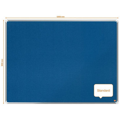 Nobo Premium Plus Felt Notice Board, 1200x900mm, Blue