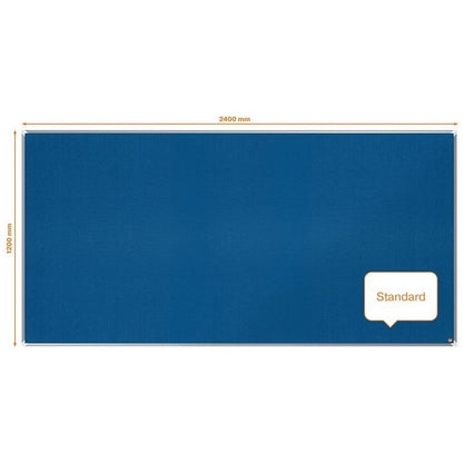 Nobo Premium Plus Felt Notice Board, 2400x1200mm, Blue