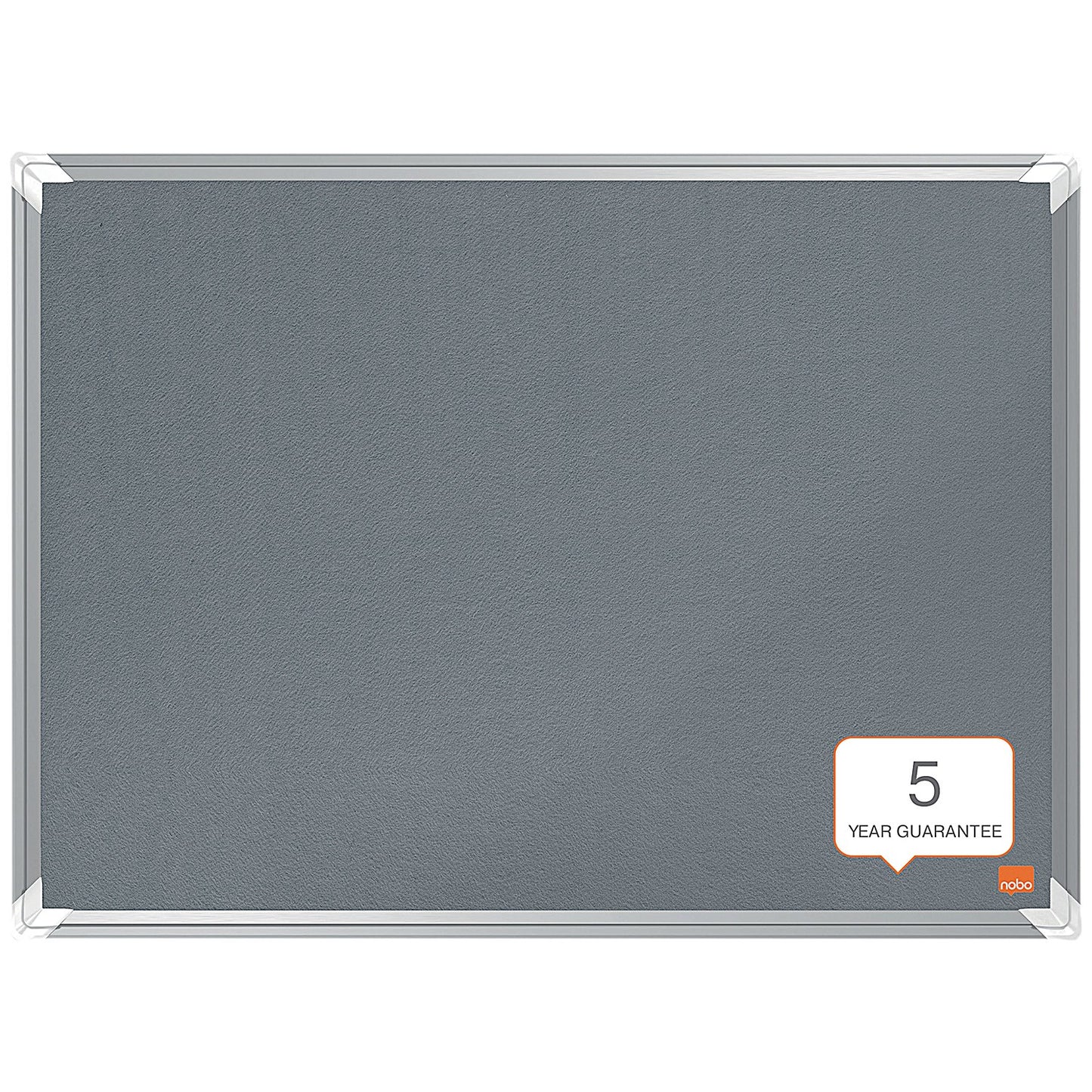 Nobo Premium Plus Felt Notice Board, 600x450mm, Grey