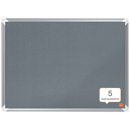 Nobo Premium Plus Felt Notice Board, 900x600mm, Grey