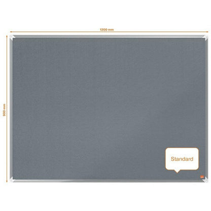 Nobo Premium Plus Felt Notice Board, 1200x900mm, Grey