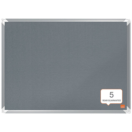 Nobo Premium Plus Felt Notice Board, 1200x900mm, Grey