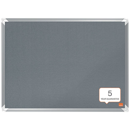 Nobo Premium Plus Felt Notice Board, 1800x1200mm, Grey