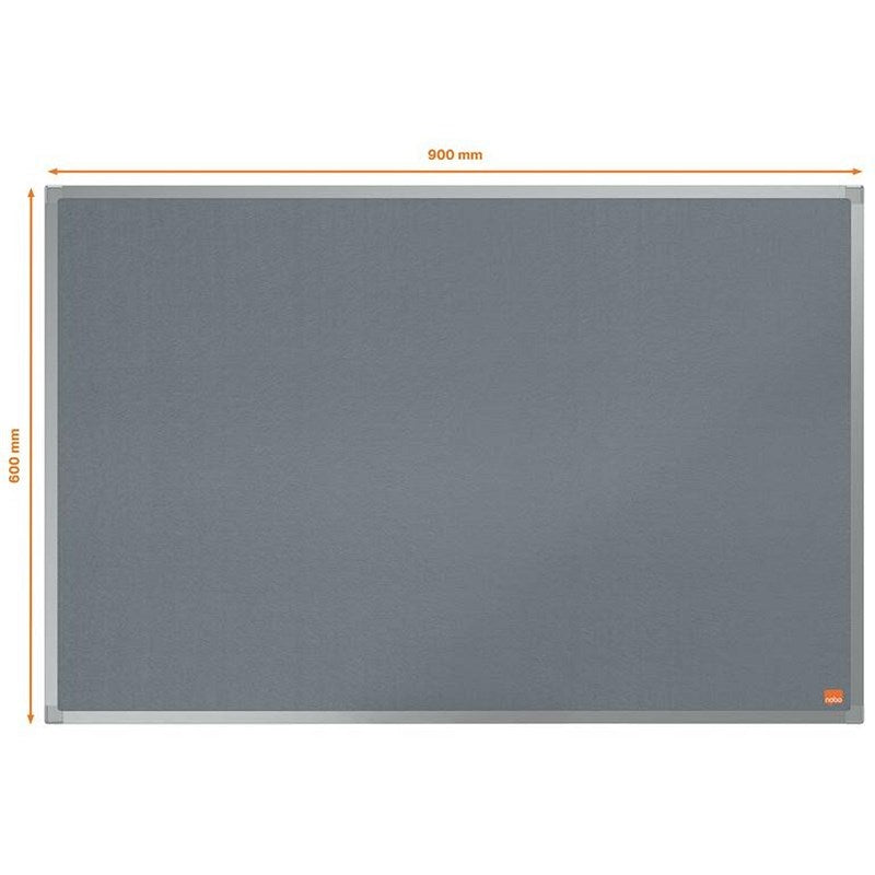 Nobo Essence Felt Notice Board, 900x600mm, Grey