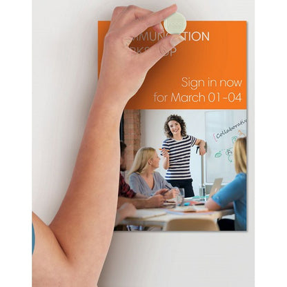 Nobo Whiteboard Magnets, 38mm, White, Pack of 10