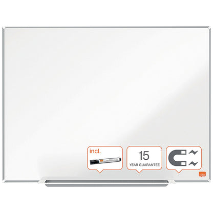 Nobo Impression Pro Steel Magnetic Whiteboard, Aluminium Frame, 1200x900mm