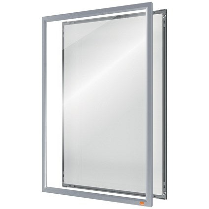 Nobo Poster Frame, A3, Anodised Clip Wall Mountable, Silver