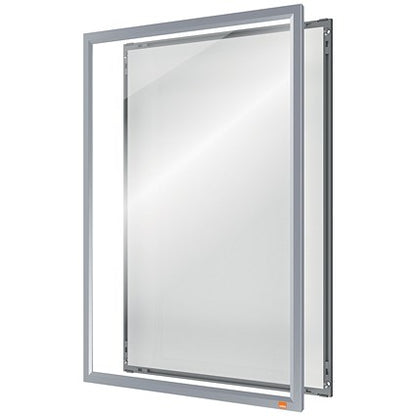 Nobo Poster Frame, A3, Anodised Clip Wall Mountable, Silver