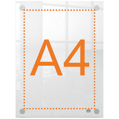 Nobo Acrylic Wall Mounted Poster Frame, A4, Clear