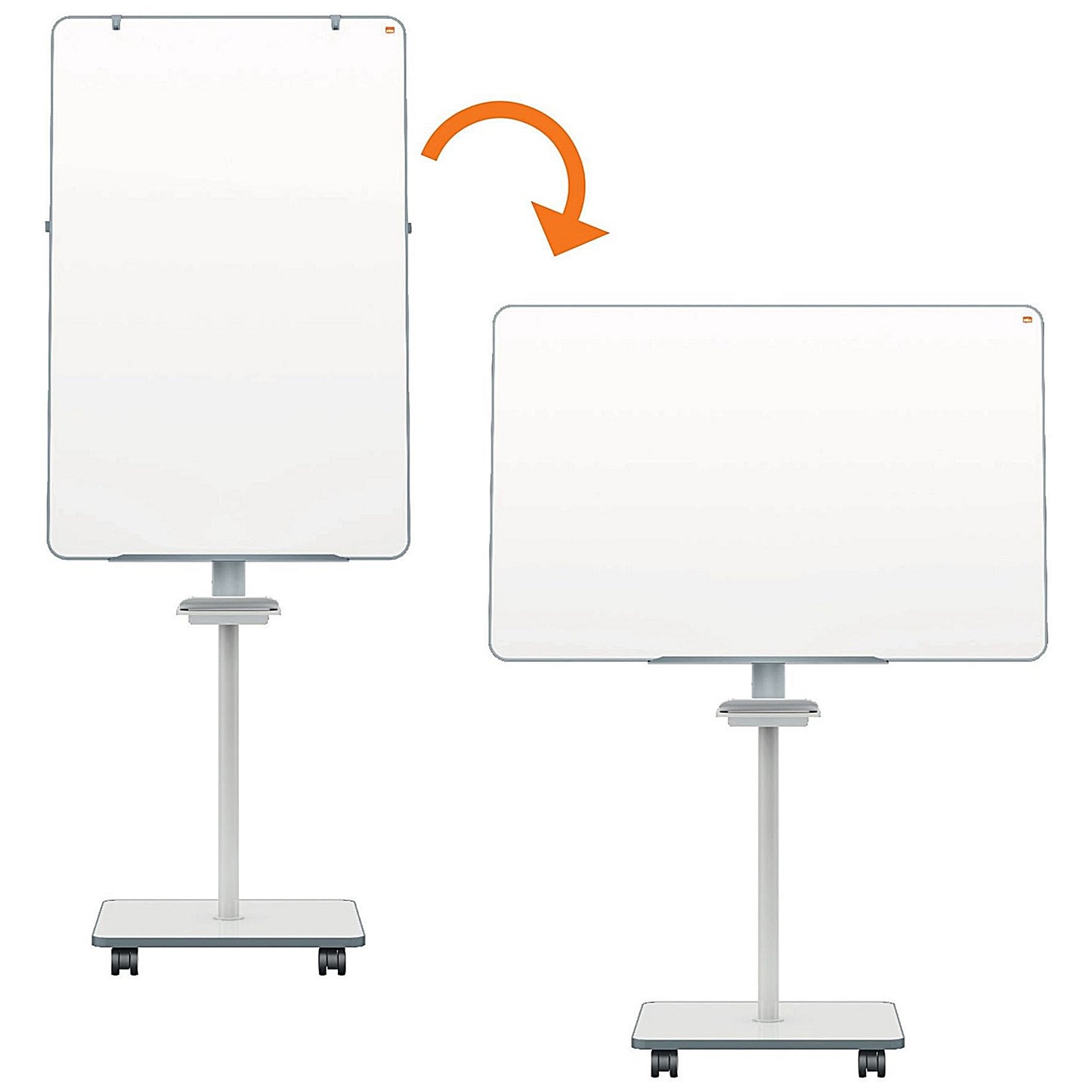 Nobo Move Meet Mobile Magnetic Flipchart Easel, 680x1040mm