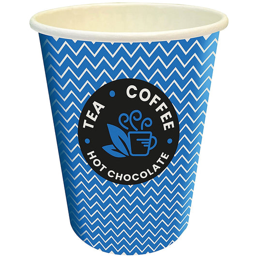 Hot Drink Cup, 250ml, Blue, Pack of 50 Easy2Order : NC58482