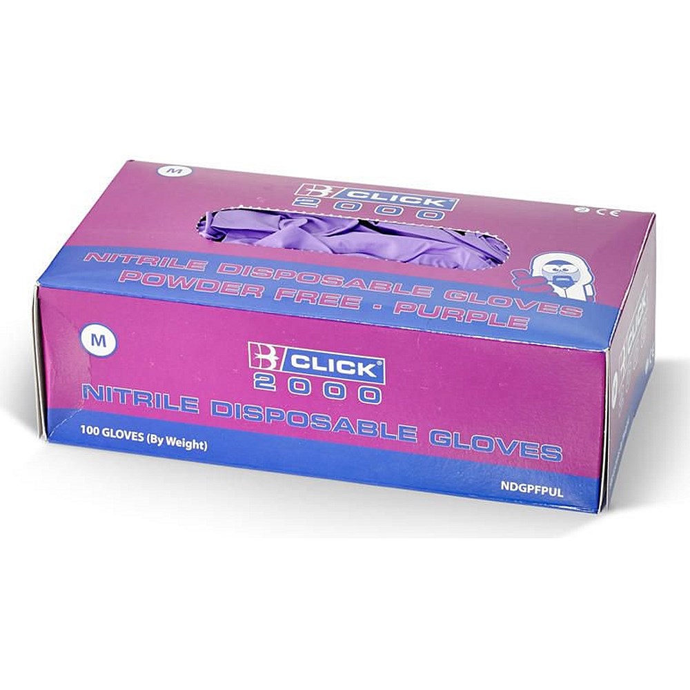 Beeswift Nitrile Disposable Gloves, Purple, XL, Pack of 1000