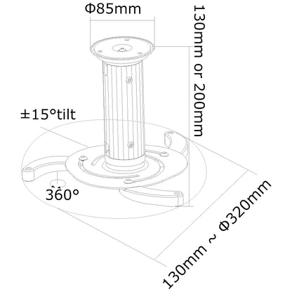 Neomounts By Newstar Projector Ceiling Mount