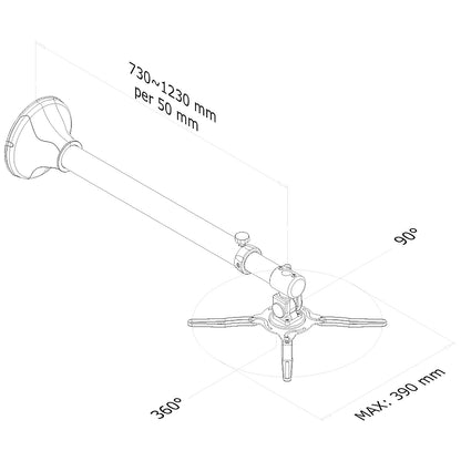 Neomounts By Newstar Projector Wall Mount BEAMER-W100SILVER