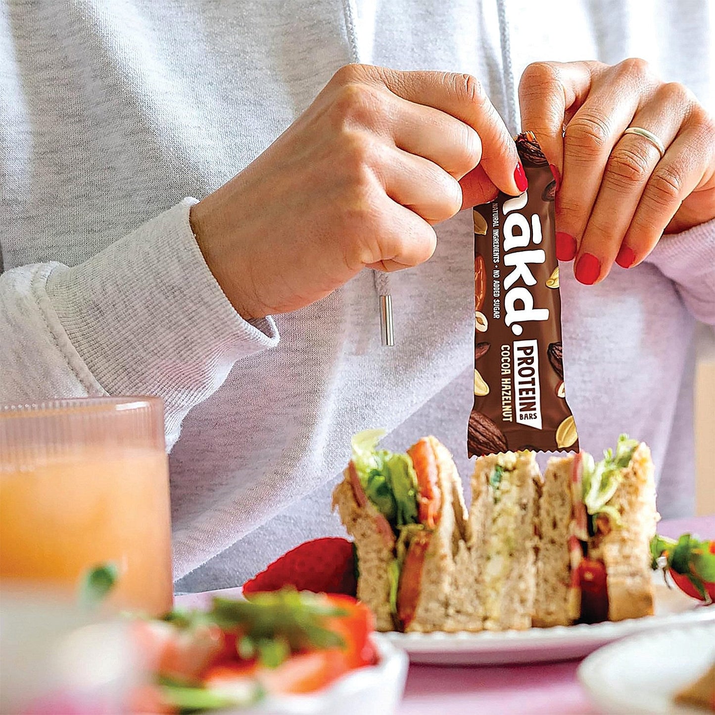 Nakd Cocoa Hazelnut Protein Bars, 45g, Pack of 16