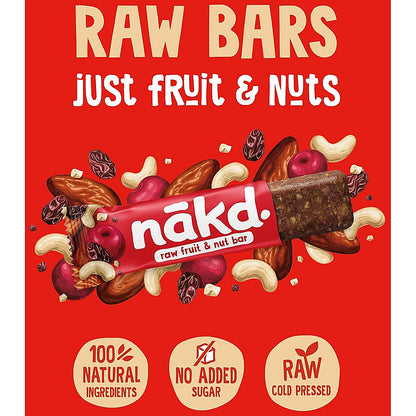 Nakd Gluten Free Bakewell Tart Snack Bar, 35g, Pack of 18