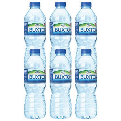 Buxton Still Natural Mineral Water, Plastic Bottles, 1.5 Litres, Pack of 6