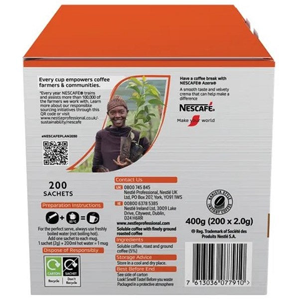 Nescafe Azera Americano Instant Coffee Sachets, Pack of 200