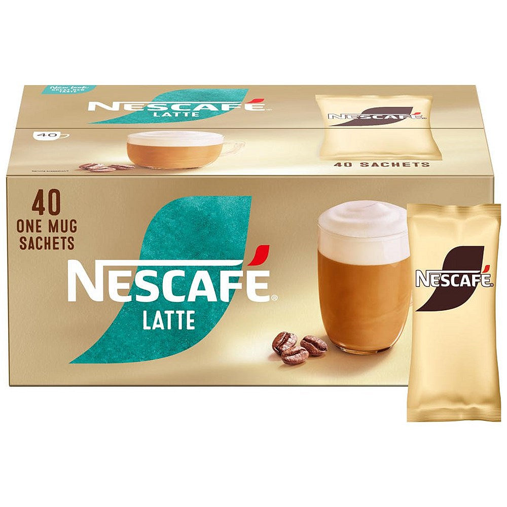 Nescafe Latte Coffee Sachets, 15.5g, Pack of 40
